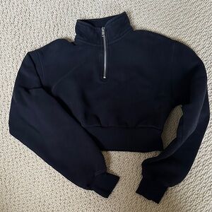 TNA Black Half-Zip Sweatshirt